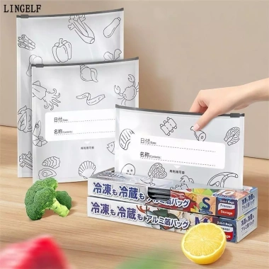 Lingellf 10 Túi Đứng Tủ Đông Chống Rò Rỉ Tái Sử Dụng Lá Nhôm An Toàn - 40.920₫