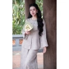 Linh Đan Bộ pháp Phục - Bộ quần áo đi chùa lụa tằm xếp ly tay cúc chéo cổ cao cấp, chỉ 430.000₫ 3