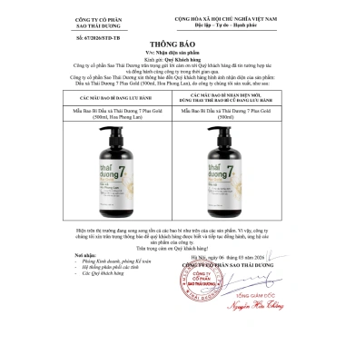 Live Dầu gội Thái Dương 7 Plus Gold - Giá 162.000đ kèm quà tặng - Sao Thái Dương 7
