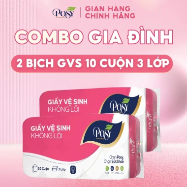 LIVE KOL Combo 2 Bịch Giấy Vệ Sinh Posy 10 Cuộn 3 Lớp Mềm Mịn Không Bụi - Giá Ưu Đãi 135.000 VND 10 LIVE KOL Combo 2 Bịch Giấy Vệ Sinh Posy 10 Cuộn 3 Lớp Mềm Mịn Không Bụi - Giá Ưu Đãi 135.000 VND 10
