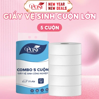 LIVE KOL Combo 5 cuộn giấy vệ sinh Posy 700gr 2 lớp - Dễ tan trong nước, giá ưu đãi 180.000 VND 3