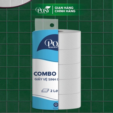 LIVE KOL Combo 5 cuộn giấy vệ sinh Posy 700gr 2 lớp - Dễ tan trong nước, giá ưu đãi 180.000 VND 6
