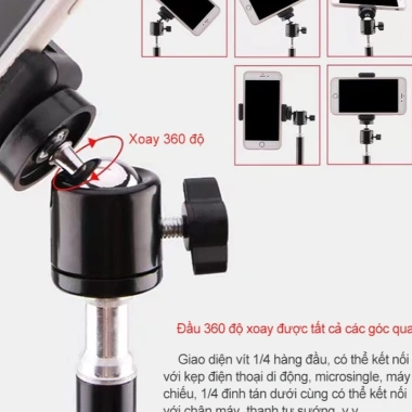 Live Tripod 2M Selfie Stick cho điện thoại, điều khiển từ xa, giá 85.000₫ 5