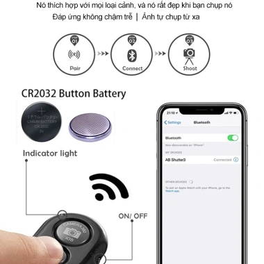 Live Tripod 2M Selfie Stick cho điện thoại, điều khiển từ xa, giá 85.000₫ 6