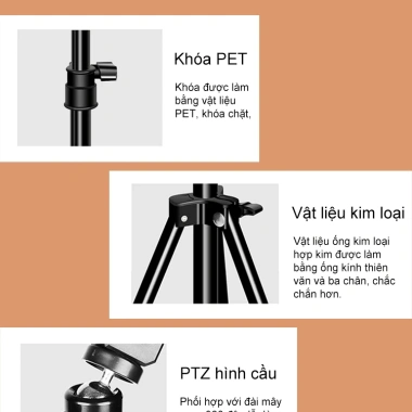 Live Tripod 2M Selfie Stick cho điện thoại, điều khiển từ xa, giá 85.000₫ 8