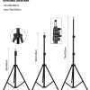 Live Tripod 2M Selfie Stick cho điện thoại, điều khiển từ xa, giá 85.000₫ 9