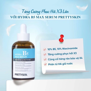 Livestream Tinh chất Prettyskin B5 50ml - Cấp ẩm, phục hồi da tối đa, giá 440k