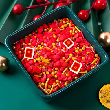 Lọ 100g Cốm & Bi Đường Tết Chữ Phúc Đỏ Vàng-Trang trí bánh, giá 50.000₫ (64.000₫) 7