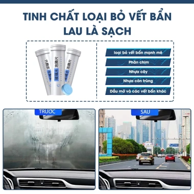 Lọ 15 viên sủi rửa kính ô tô đậm đặc tiện dụng 1 viên 4L - Giá chỉ 23.000₫