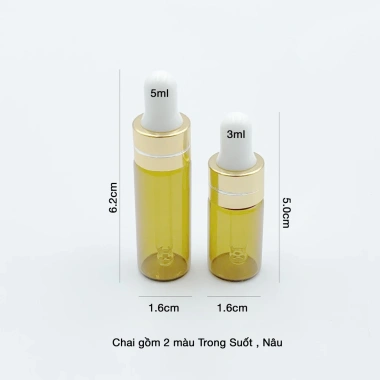 Lọ Chiết Serum Thủy Tinh Mỏng 3ml-5ml - Chai Tinh Dầu Nước Hoa Giá 3.000đ