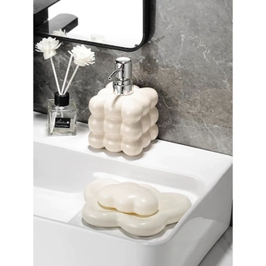 Lọ đựng nước rửa tay sứ cao cấp hình khối Rubik – Thiết kế đặc sắc, giảm giá 135k