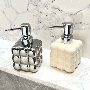 Lọ đựng nước rửa tay sứ cao cấp hình khối Rubik – Thiết kế đặc sắc, giảm giá 135k