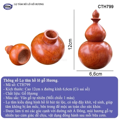 Lọ Đựng Tăm Gỗ Hương Hồ Lô Tài Lộc HAHANCO Tinh Tế Sang Trọng - Giá 47.200 VND