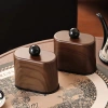 Lọ Đựng Tăm Gỗ Óc Chó Vintage Cao Cấp Hộp Bồng Nắp Đậy Tròn Chống Bụi Giá 70.000₫ 3