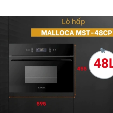 Lò Hấp Malloca MST-48CP - Điều Khiển Cảm Ứng, Mạnh Hấp Nhanh, 20.422.000 VND 4