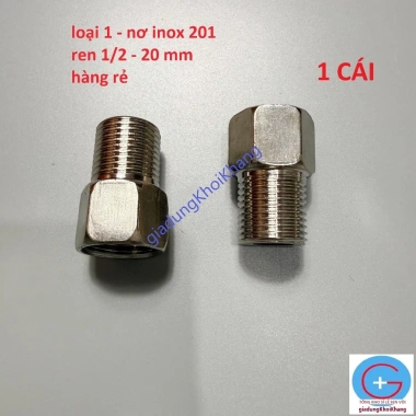 Lơ inox ren 1/2 15mm hàng đẹp, bóng, nối ren trong‑ngoài, giá rẻ 8.000đ 9 Lơ inox ren 1/2 15mm hàng đẹp, bóng, nối ren trong‑ngoài, giá rẻ 8.000đ 9