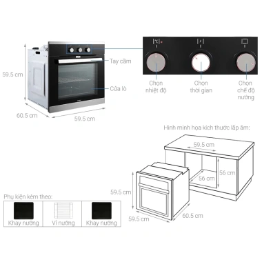 Lò nướng âm tủ Hafele HO-K60B 534.05.581 bảo hành 2 năm giá giảm 11.606.438 VND 6 Lò nướng âm tủ Hafele HO-K60B 534.05.581 bảo hành 2 năm giá giảm 11.606.438 VND 6