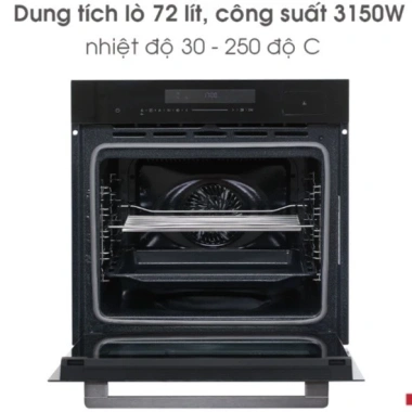Lò Nướng Âm Tủ Hafele HSO-8T72A 538.61.461 - 14 chức năng gia nhiệt, vệ sinh, cửa 3 lớp cách nhiệt - Giá ưu đãi 33.356.000 VND 3