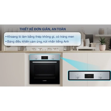 Lò nướng Bosch HBF133BS0A 66L - 5 chế độ, EcoClean Direct, giá 17.235.000₫