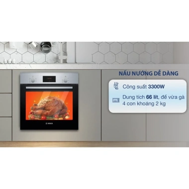 Lò nướng Bosch HBF133BS0A 66L - 5 chế độ, EcoClean Direct, giá 17.235.000₫