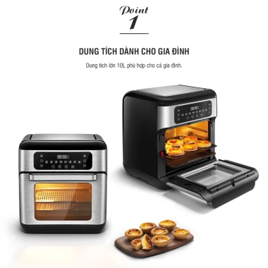Lò nướng chân không điện tử Lock&Lock 10L Air Fryer Oven màu đen - Giá ưu đãi 2.753.000₫ 3