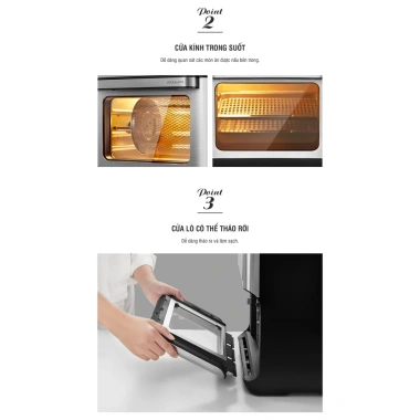 Lò nướng chân không điện tử Lock&Lock 10L Air Fryer Oven màu đen - Giá ưu đãi 2.753.000₫ 4
