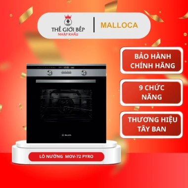 Lò nướng điện âm tủ Malloca MOV-72 PYRO Đa chức năng công suất mạnh bảo hành 3 năm giảm 16%