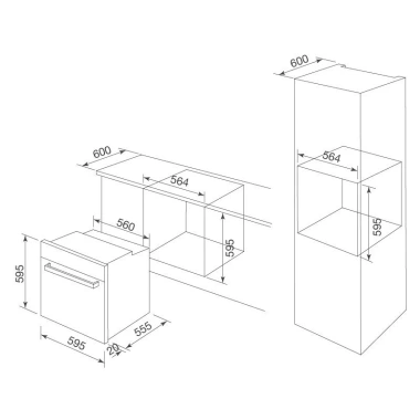 Lò nướng điện âm tủ Malloca MOV-72 PYRO Đa chức năng công suất mạnh bảo hành 3 năm giảm 16%