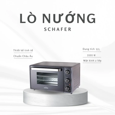 Lò Nướng Điện Schafer WH-52CLD-P3 52L 2.000W 4 Chế Độ Đối Lưu - Chính Hãng, Giá Ưu Đãi 4,221,000₫ 2 Lò Nướng Điện Schafer WH-52CLD-P3 52L 2.000W 4 Chế Độ Đối Lưu - Chính Hãng, Giá Ưu Đãi 4,221,000₫ 2