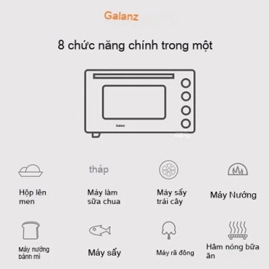 Lò nướng Galanz 40L đa chức năng tự động, dung tích lớn, mini KBLY - Giá 1.922.200₫ 7 Lò nướng Galanz 40L đa chức năng tự động, dung tích lớn, mini KBLY - Giá 1.922.200₫ 7