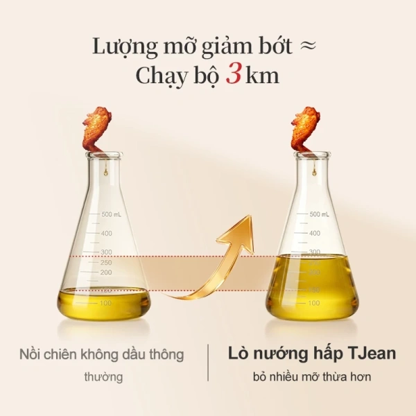 Hình ảnh sản phẩm Lò nướng hơi nước TJean 18L cảm ứng đa chức năng, màu hiện đại, bảo hành 12 tháng - Giá ưu đãi