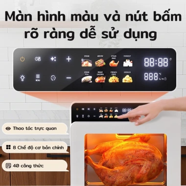 Lò nướng hơi nước TJean 18L cảm ứng đa chức năng, màu hiện đại, bảo hành 12 tháng - Giá ưu đãi 7 Lò nướng hơi nước TJean 18L cảm ứng đa chức năng, màu hiện đại, bảo hành 12 tháng - Giá ưu đãi 7