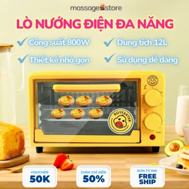 Lò nướng mini 2 tầng 12L 800W Tiết kiệm điện đa năng giá ưu đãi 419k