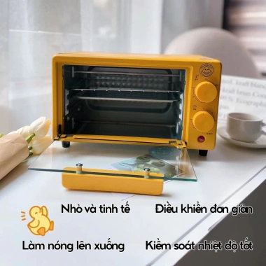 Lò nướng mini 2 tầng 12L 800W Tiết kiệm điện đa năng giá ưu đãi 419k