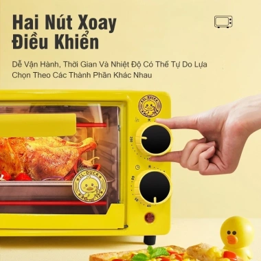 Lò nướng mini 2 tầng 12L 800W Tiết kiệm điện đa năng giá ưu đãi 419k