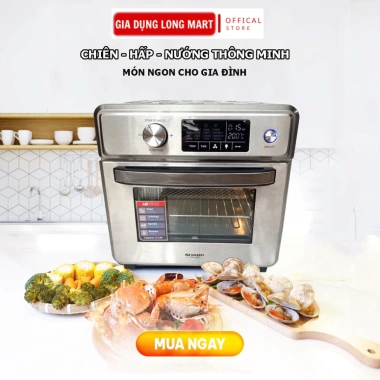 Lò Nướng SHARP 23L - Nồi Chiên Không Dầu Điện Tử 16 Chức Năng, Bảo Hành 12 Tháng