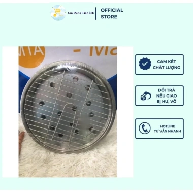 Lò Nướng Tròn Nhỏ Inox Dày Bếp Than và Vỉ Nướng Cao Cấp Giá 198.000₫