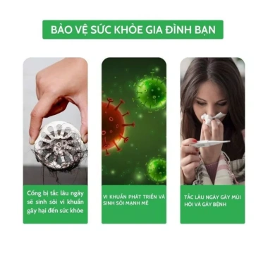 Lọ sinh học đa năng AMB làm sạch, tiêu diệt mùi hôi bồn cầu, bồn rửa mặt, chỉ 53.000₫