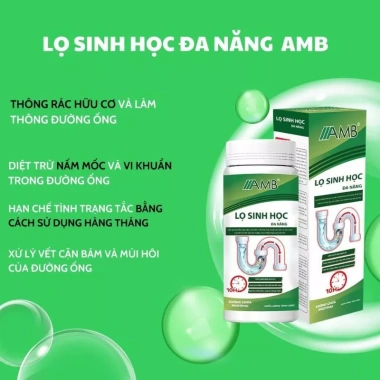 Lọ sinh học đa năng AMB làm sạch, tiêu diệt mùi hôi bồn cầu, bồn rửa mặt, chỉ 53.000₫