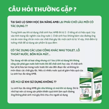 Lọ sinh học đa năng AMB làm sạch, tiêu diệt mùi hôi bồn cầu, bồn rửa mặt, chỉ 53.000₫ 8 Lọ sinh học đa năng AMB làm sạch, tiêu diệt mùi hôi bồn cầu, bồn rửa mặt, chỉ 53.000₫ 8