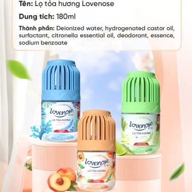 Lọ tỏa hương Lovenose 180ml - Hương thơm tự nhiên, khử mùi 45 ngày, giá 69.000đ
