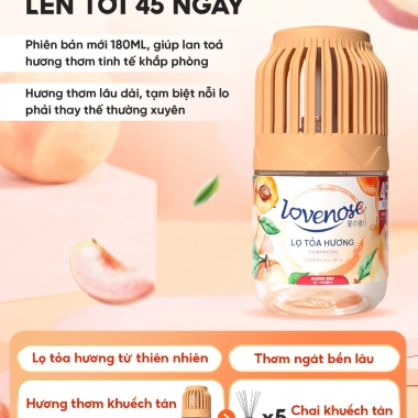 Lọ tỏa hương Lovenose 180ml - Hương thơm tự nhiên, khử mùi 45 ngày, giá 69.000đ
