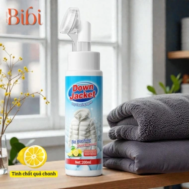 Lọ xịt giặt khô áo khoác, áo phao, áo lông vũ có bàn chà - Giặt sạch nhanh, hương thơm, giảm giá 55k 7