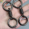 Lò Xo Đôi Cuộn Dây Móc Carabiner Khóa Cá Tính – Chống Mất, Leo, Móc Xe, Phụ Kiện Quà Tặng 2