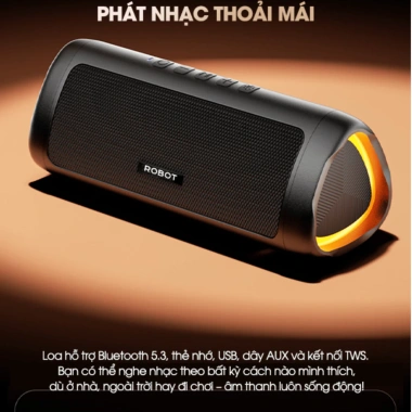 Loa Bluetooth 5.3 RB525 10W Bass, LED RGB, Kháng Nước, Thẻ Nhớ + AUX - 349k
