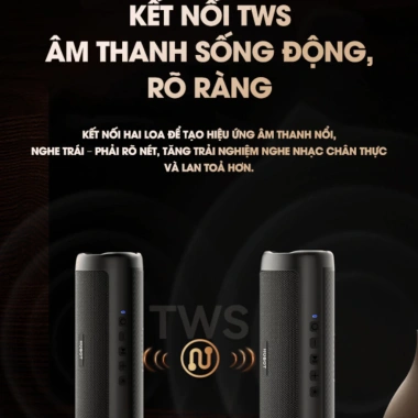 Loa Bluetooth 5.3 RB525 10W Bass, LED RGB, Kháng Nước, Thẻ Nhớ + AUX - 349k