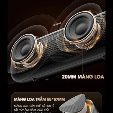 Loa Bluetooth 5.3 RB525 10W Bass, LED RGB, Kháng Nước, Thẻ Nhớ + AUX - 349k