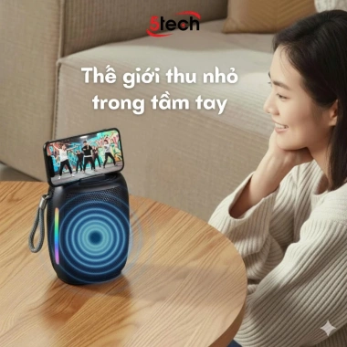 Loa Bluetooth 5TECH BS7 Mini Cầm Tay - LED RGB, Bass Mạnh, Pin Trâu, Giá 649.000đ giảm
