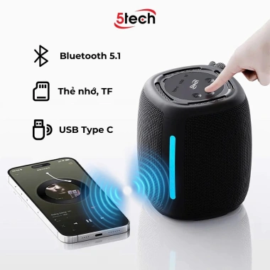 Loa Bluetooth 5TECH BS7 Mini Cầm Tay - LED RGB, Bass Mạnh, Pin Trâu, Giá 649.000đ giảm 9 Loa Bluetooth 5TECH BS7 Mini Cầm Tay - LED RGB, Bass Mạnh, Pin Trâu, Giá 649.000đ giảm 9