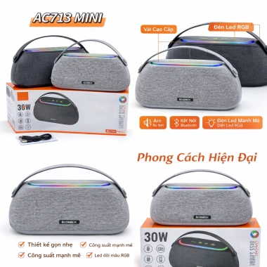 Loa Bluetooth AC713 Mini Bass 5.2 - Âm Thanh Lớn, Thiết Kế Đẹp, Giá 499.000₫ 3